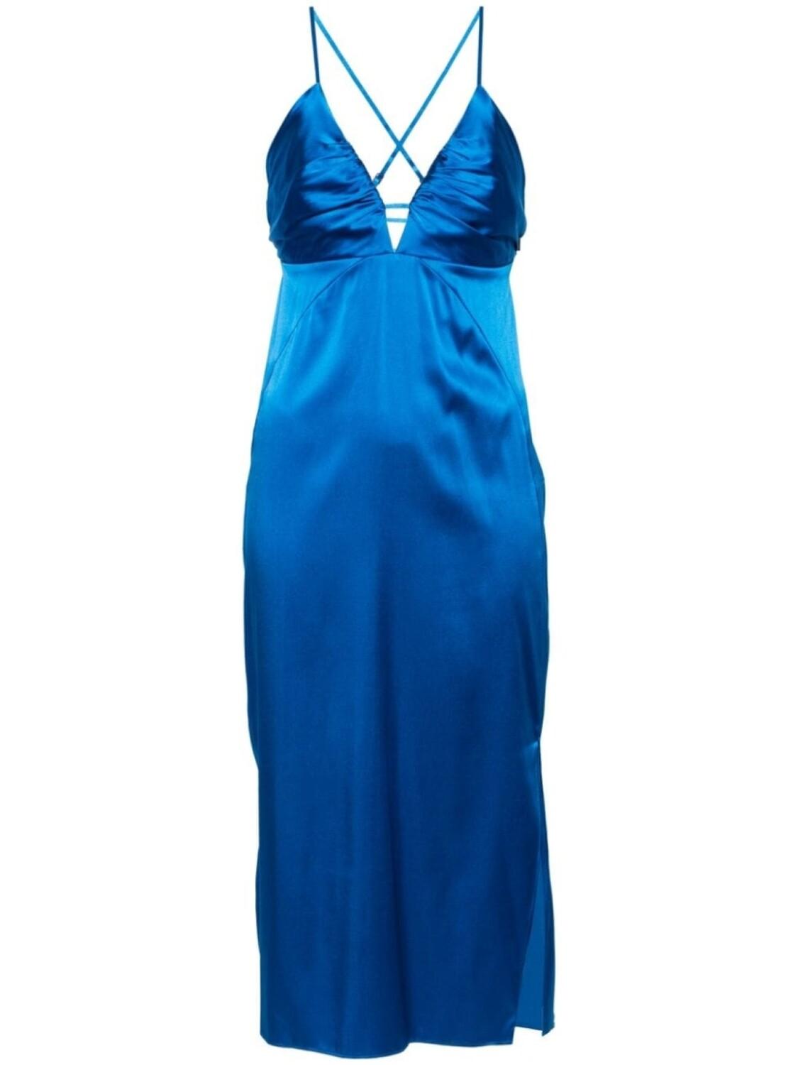 Атласное платье миди с V-образным вырезом Calvin Klein, синий
Атласное платье миди с V-образным вырезом Calvin Klein, синий