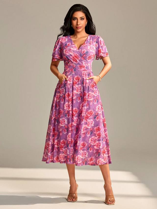 Цветочное сетчатое макси-платье Jolie Moi, Purple/Multi
Цветочное сетчатое макси-платье Jolie Moi, Purple/Multi