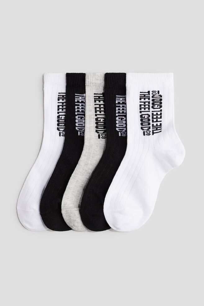 Упаковка из 5 носков в рубчик H&M, черный
Упаковка из 5 носков в рубчик H&M, черный