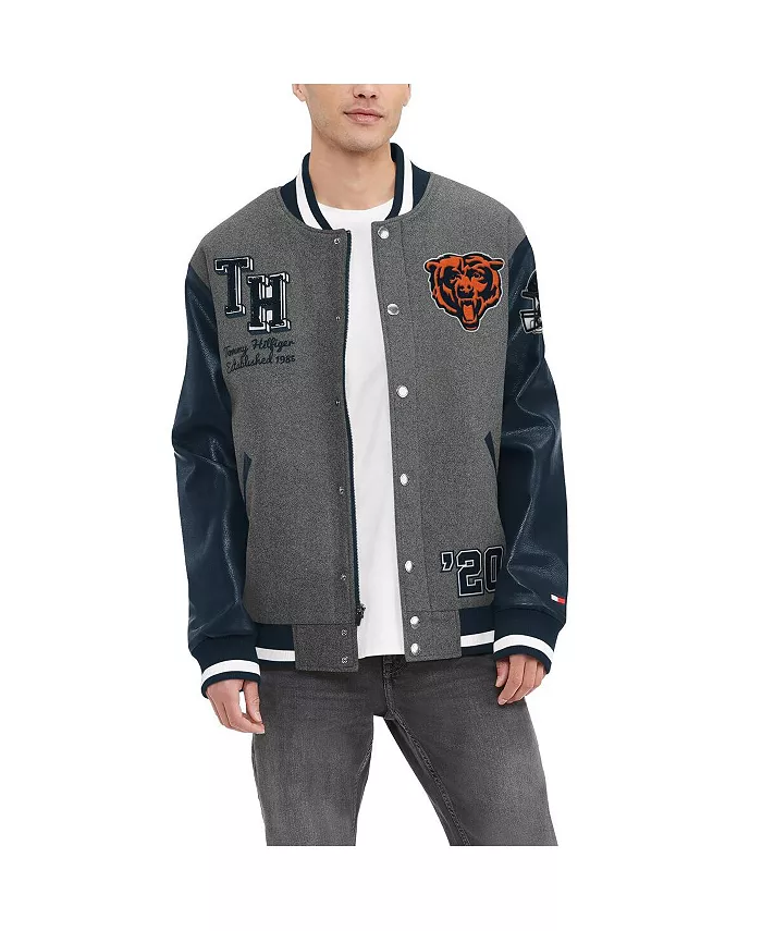 Мужская ватная бейсбольная куртка Chicago Bears Gunner с молнией, цвет: серый меланж/темно-синий Tommy Hilfiger
Мужская ватная бейсбольная куртка Chicago Bears Gunner с молнией, цвет: серый меланж/темно-синий Tommy Hilfiger