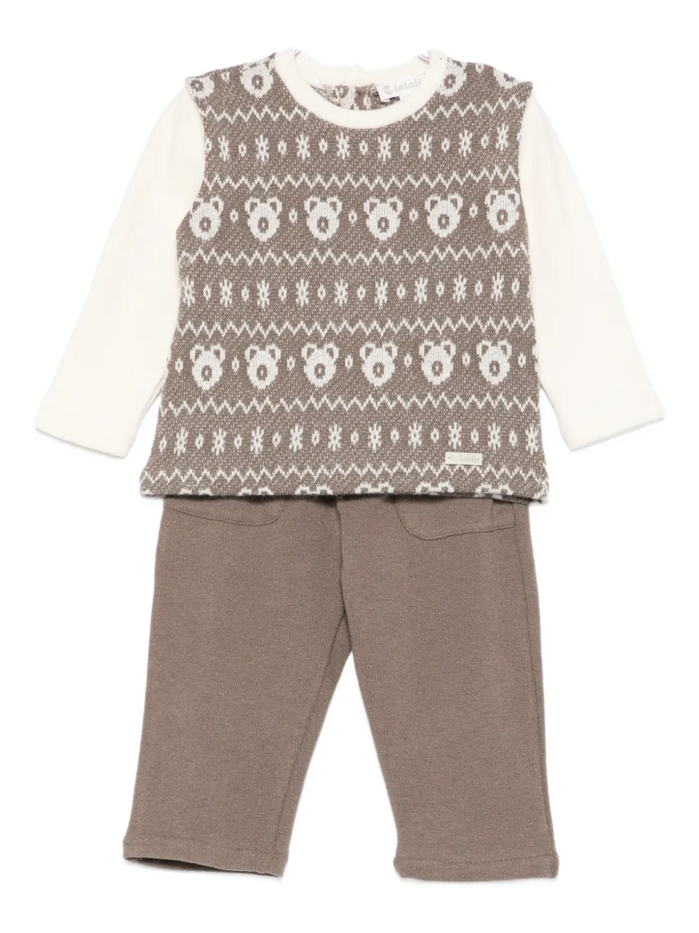 Спортивный костюм с нашивкой-логотипом Lalalu, зеленый
Спортивный костюм с нашивкой-логотипом Lalalu, зеленый