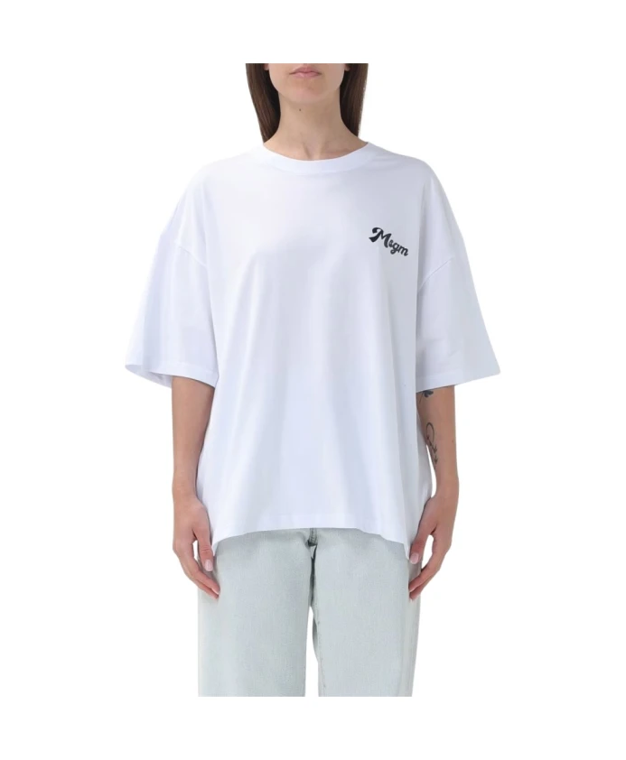 Белая хлопковая футболка для женщин Msgm, белый
Белая хлопковая футболка для женщин Msgm, белый