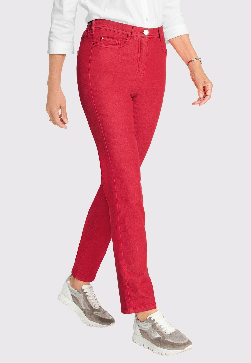 Джинсы прямого кроя GOLDNER, красный 
Джинсы прямого кроя GOLDNER, красный