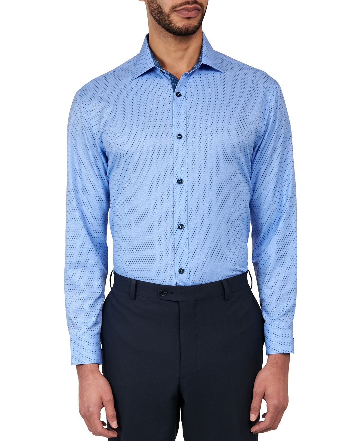 Мужская классическая рубашка-стрейч стандартного кроя без железа с принтом в горошек Society of Threads
Мужская классическая рубашка-стрейч стандартного кроя без железа с принтом в горошек Society of Threads