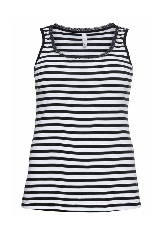 Майка с кружевным вырезом Sheego, черный
Майка с кружевным вырезом Sheego, черный