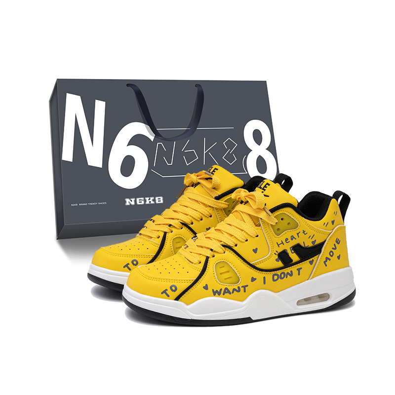 N6K8 Антискользящие износостойкие низкие скейтерские кроссовки унисекс черно-желтые, цвет Black Yellow
N6K8 Антискользящие износостойкие низкие скейтерские кроссовки унисекс черно-желтые, цвет Black Yellow