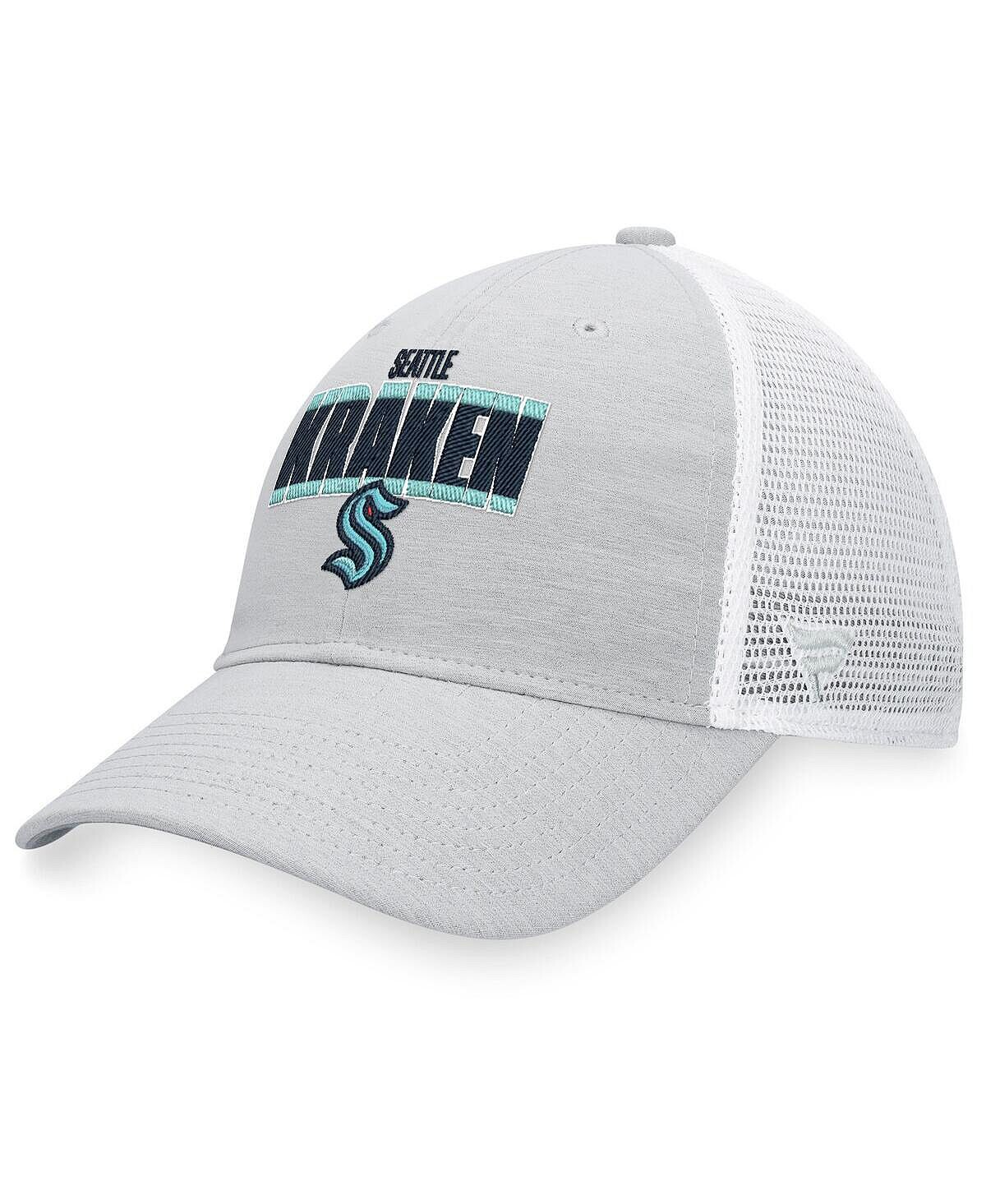 Мужская фирменная кепка с логотипом Heather Grey, White Seattle Kraken Team Trucker Snapback Fanatics
Мужская фирменная кепка с логотипом Heather Grey, White Seattle Kraken Team Trucker Snapback Fanatics