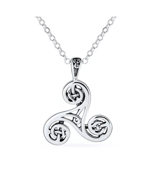 Ожерелье с подвеской в виде спирального узла «Кельтский трикветр» из окисленного стерлингового серебра Bling Jewelry, silver
Ожерелье с подвеской в виде спирального узла «Кельтский трикветр» из окисленного стерлингового серебра Bling Jewelry, silver