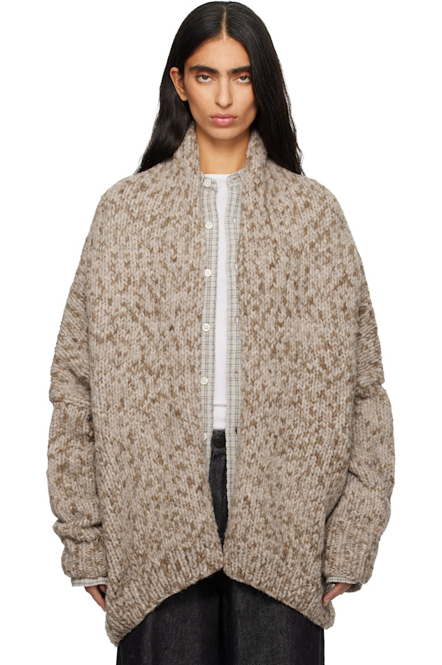 Lauren Manoogian Бежевый вязаный кардиган-кокон с длинными рукавами, окрашенный вручную
Lauren Manoogian Бежевый вязаный кардиган-кокон с длинными рукавами, окрашенный вручную