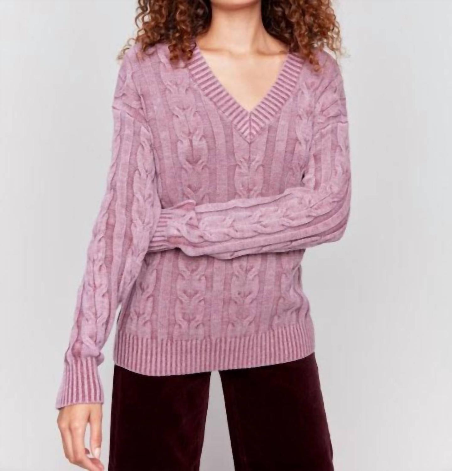 Свитер с косами холодной вязки цвета каберне CHARLIE B, цвет cabernet
Свитер с косами холодной вязки цвета каберне CHARLIE B, цвет cabernet