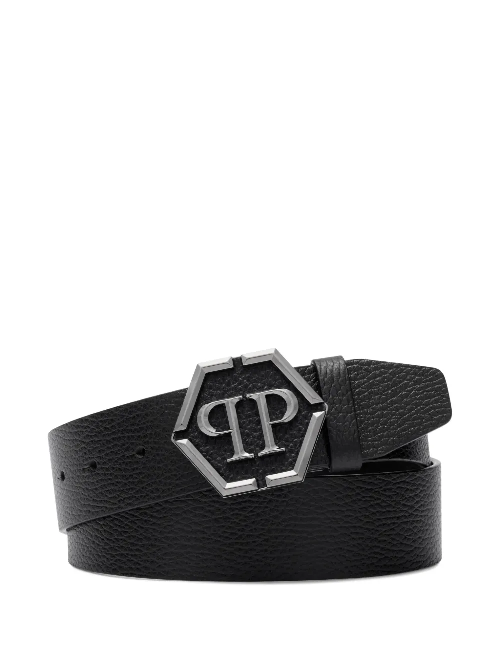 Кожаный ремень с пряжкой с логотипом Philipp Plein, черный
Кожаный ремень с пряжкой с логотипом Philipp Plein, черный