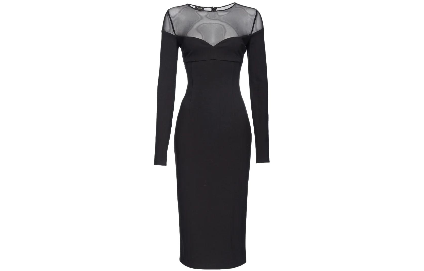 Женское черное платье с длинными рукавами PINKO
Женское черное платье с длинными рукавами PINKO