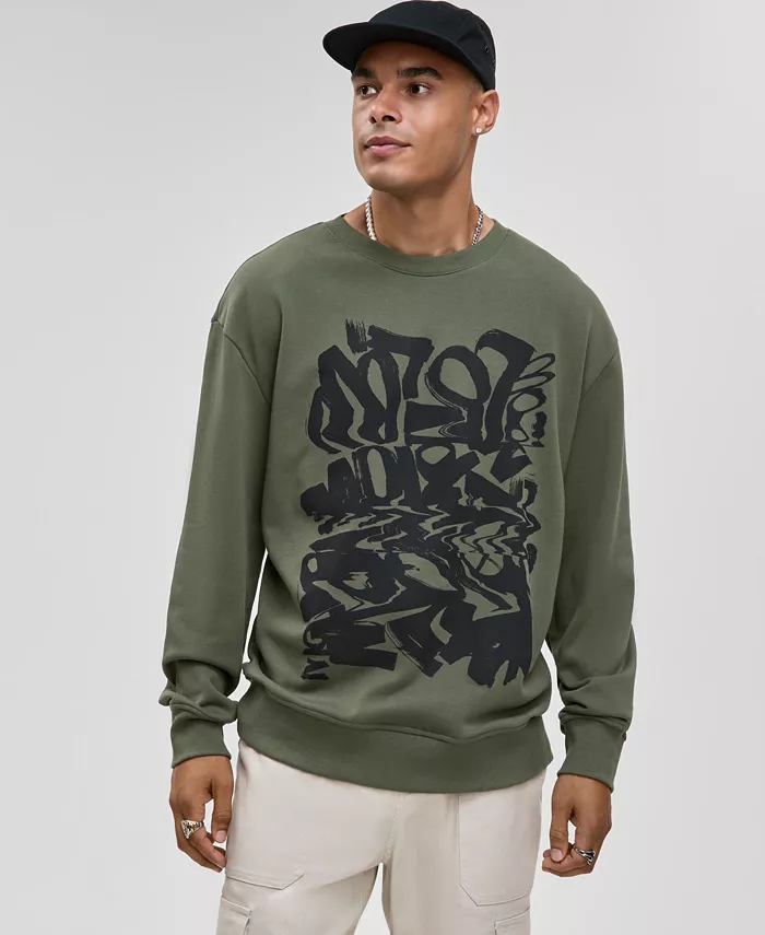 Мужская свободная толстовка с принтом каракулей Mode Of One, зеленый
Мужская свободная толстовка с принтом каракулей Mode Of One, зеленый