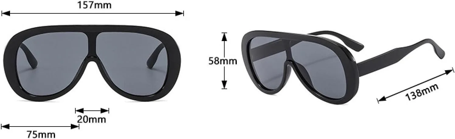 Цельные солнцезащитные очки для женщин, модные, увеличенного размера, мужские защитные очки-маски, защита от УФ-излучения UV400, трендовые очки VVTWSSW, Black-yellow
Цельные солнцезащитные очки для женщин, модные, увеличенного размера, мужские защитные очки-маски, защита от УФ-излучения UV400, трендовые очки VVTWSSW, Black-yellow