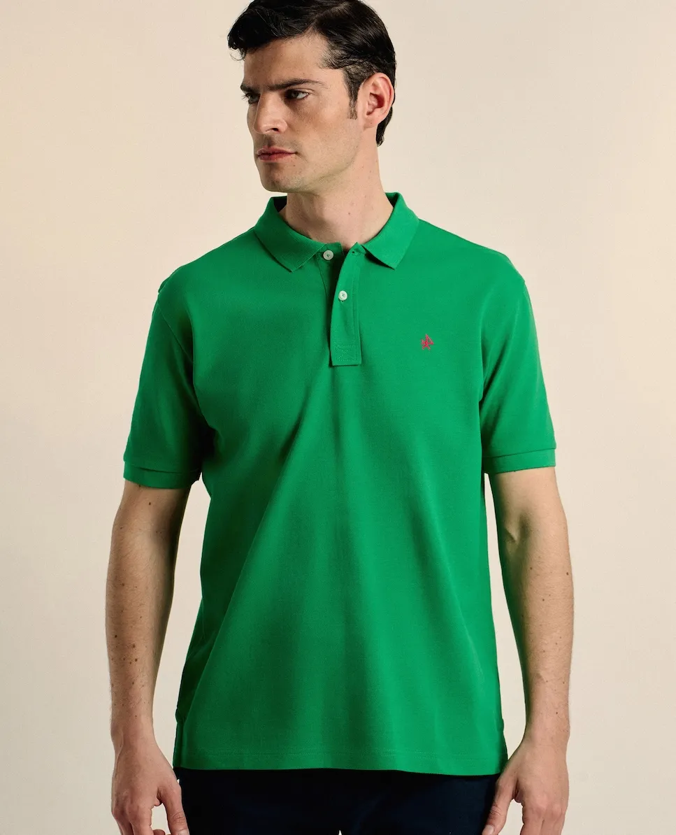 Мужская рубашка-поло классического кроя с короткими рукавами из пике Valecuatro, зеленый
Мужская рубашка-поло классического кроя с короткими рукавами из пике Valecuatro, зеленый