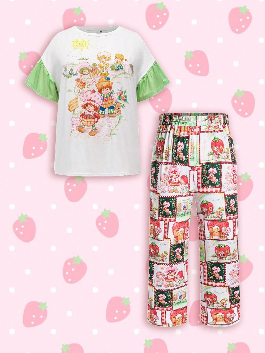Клубничное песочное печенье и свободные пижамы, разработанные Strawberry Shortcake X Shein, мультиколор
Клубничное песочное печенье и свободные пижамы, разработанные Strawberry Shortcake X Shein, мультиколор