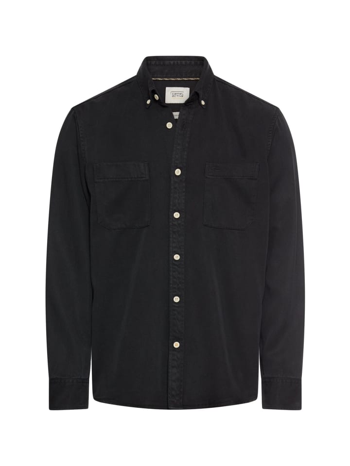 Рубашка с длинными рукавами и нагрудным карманом черного цвета Camel Active
Рубашка с длинными рукавами и нагрудным карманом черного цвета Camel Active