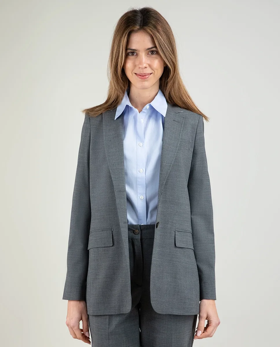 Женский однотонный пиджак обычного кроя El Ganso, серый
Женский однотонный пиджак обычного кроя El Ganso, серый