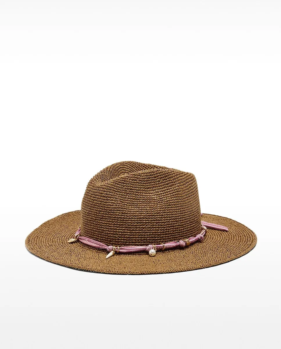 Женская шляпа из эффекта рафии с декоративной лентой Parfois, коричневый
Женская шляпа из эффекта рафии с декоративной лентой Parfois, коричневый