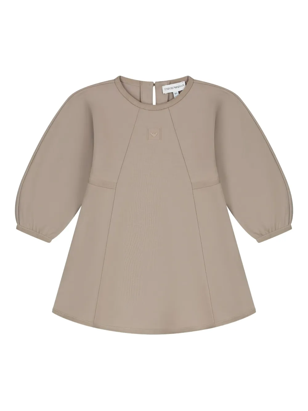 Платье с логотипом Emporio Armani Kids, нейтральный 
Платье с логотипом Emporio Armani Kids, нейтральный