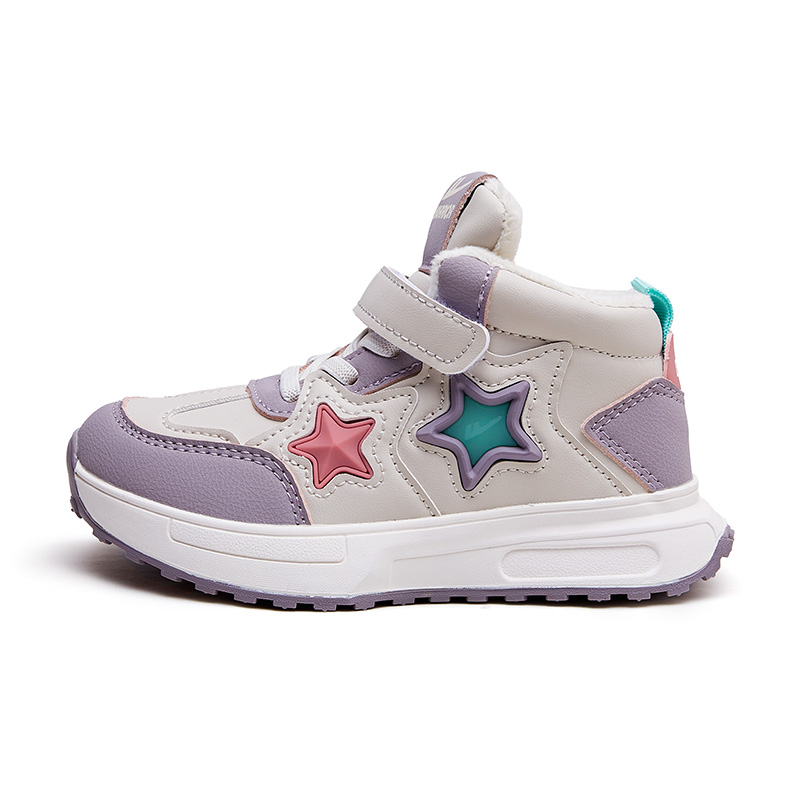 Устойчивые к скольжению, износостойкие, утепленные высокие детские повседневные кроссовки Warrior Beige Purple с флисовой подкладкой
Устойчивые к скольжению, износостойкие, утепленные высокие детские повседневные кроссовки Warrior Beige Purple с флисовой подкладкой