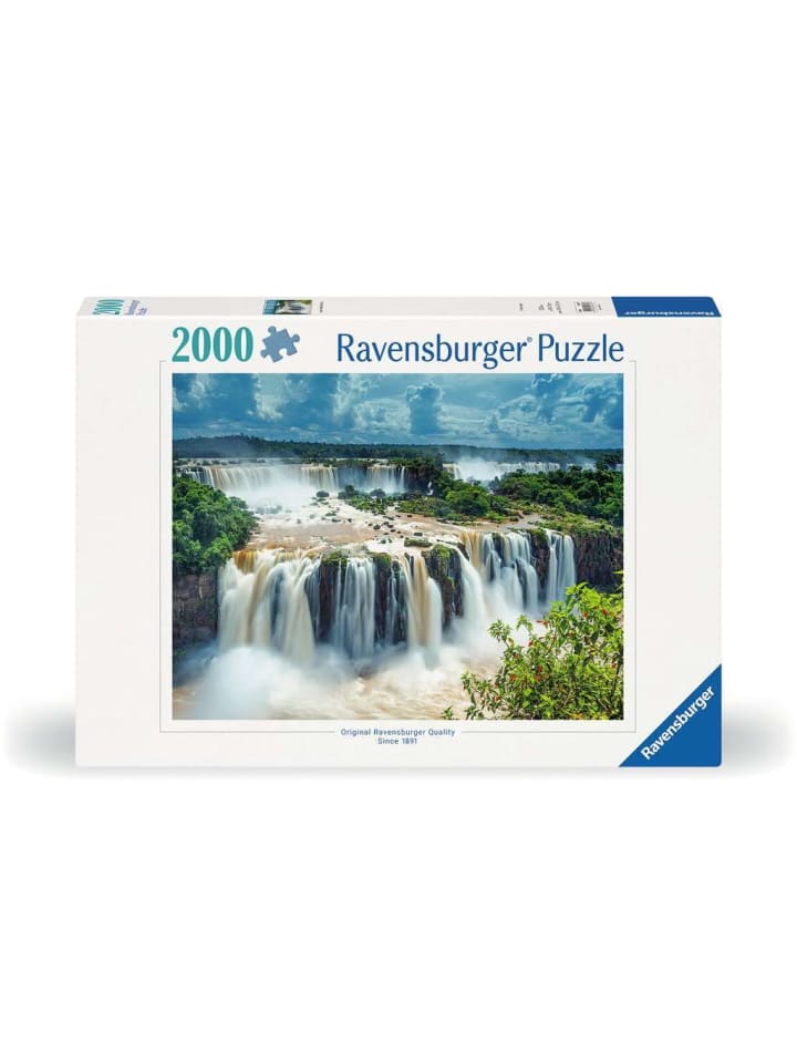 Пазл Ravensburger из 2000 деталей: Водопады Игуасу в цвете
Пазл Ravensburger из 2000 деталей: Водопады Игуасу в цвете