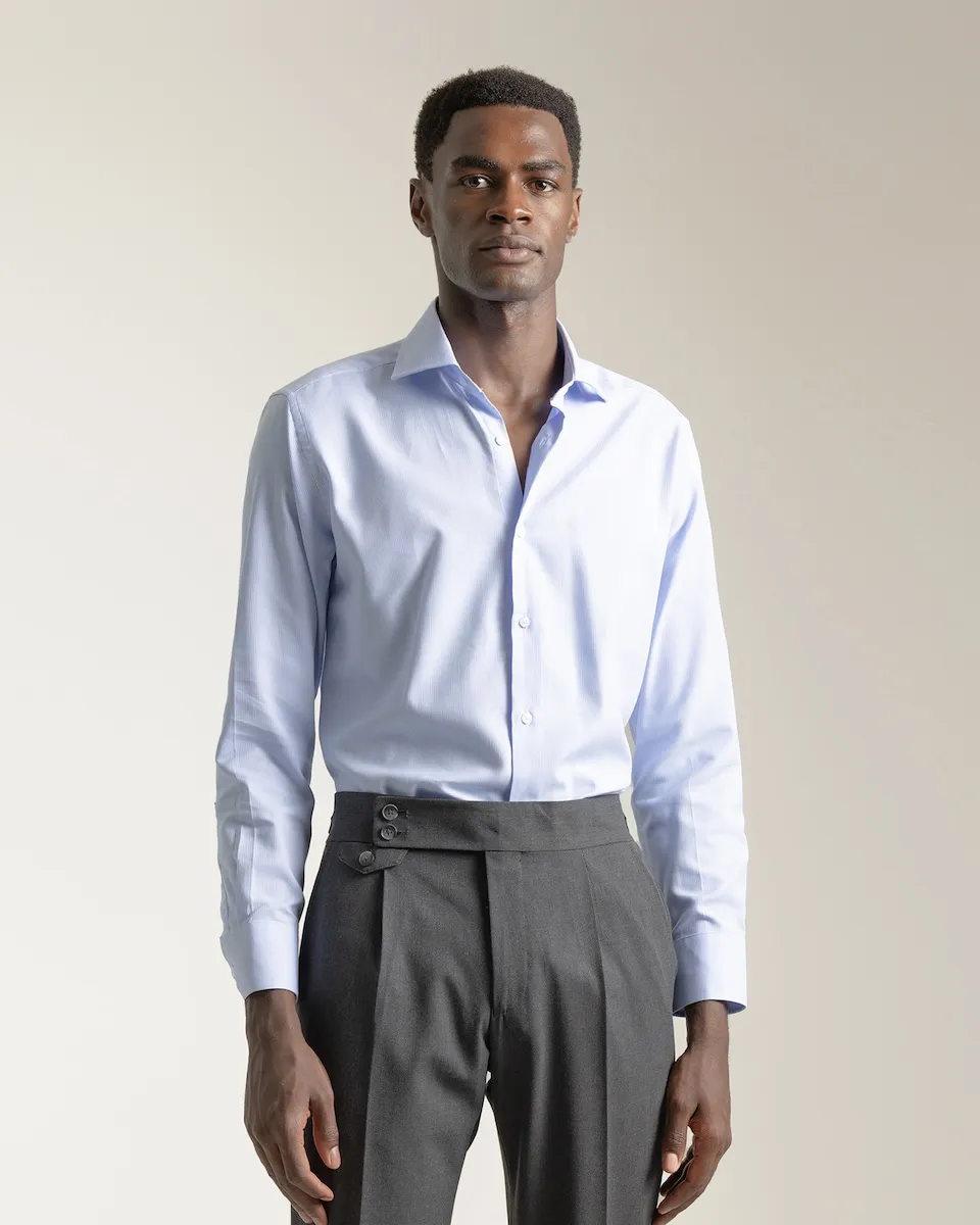 Рубашка мужская с узором «гусиные лапки», прямого кроя, светло-голубая PuroEgo
Рубашка мужская с узором «гусиные лапки», прямого кроя, светло-голубая PuroEgo