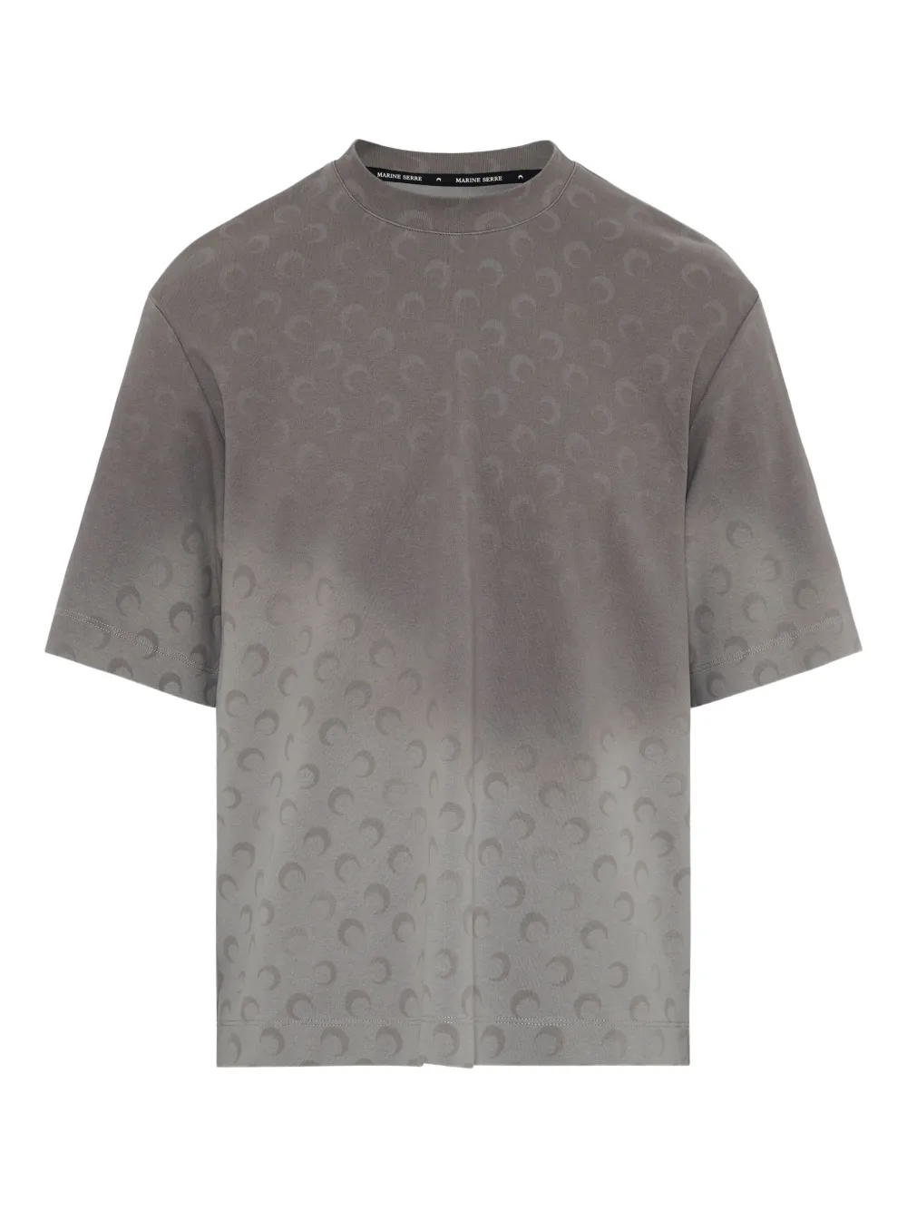 Футболка из джерси с лунным принтом Marine Serre, серый 
Футболка из джерси с лунным принтом Marine Serre, серый