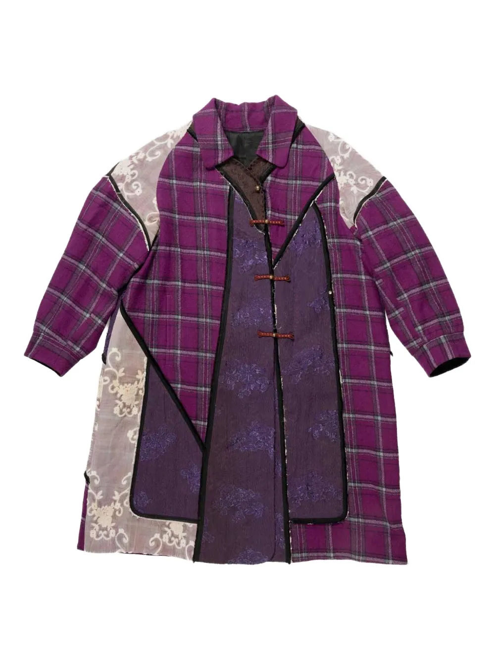 Тренч в клетку COMMUNS, фиолетовый 
Тренч в клетку COMMUNS, фиолетовый