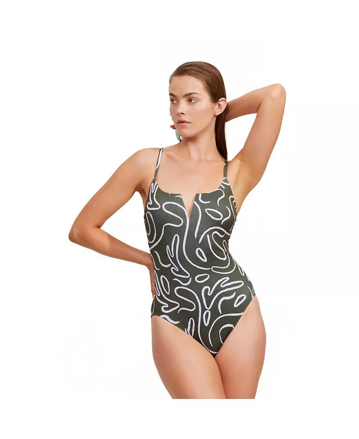 Женский слитный купальник Artsy Chic V Wire Luma Gottex, зеленый 
Женский слитный купальник Artsy Chic V Wire Luma Gottex, зеленый