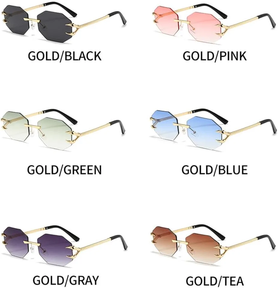 Солнцезащитные очки без оправы шестиугольной формы для женщин и мужчин, ретро-очки неправильной формы, защита от ультрафиолета UV400 для женщин HYYZZC, Pink
Солнцезащитные очки без оправы шестиугольной формы для женщин и мужчин, ретро-очки неправильной формы, защита от ультрафиолета UV400 для женщин HYYZZC, Pink