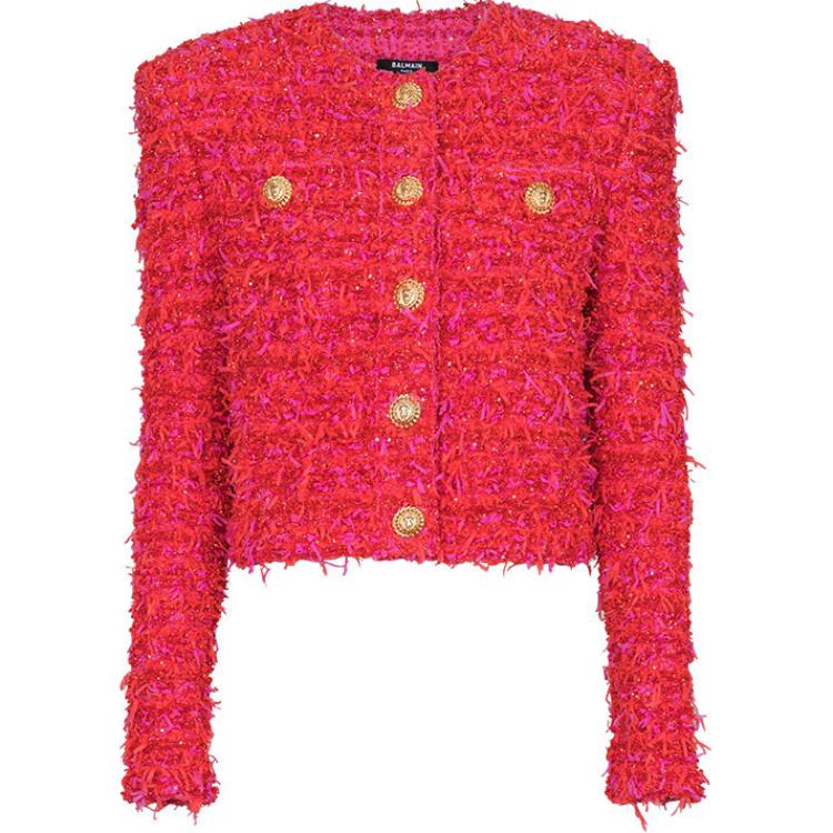BALMAIN Короткий твидовый жакет, Red
BALMAIN Короткий твидовый жакет, Red