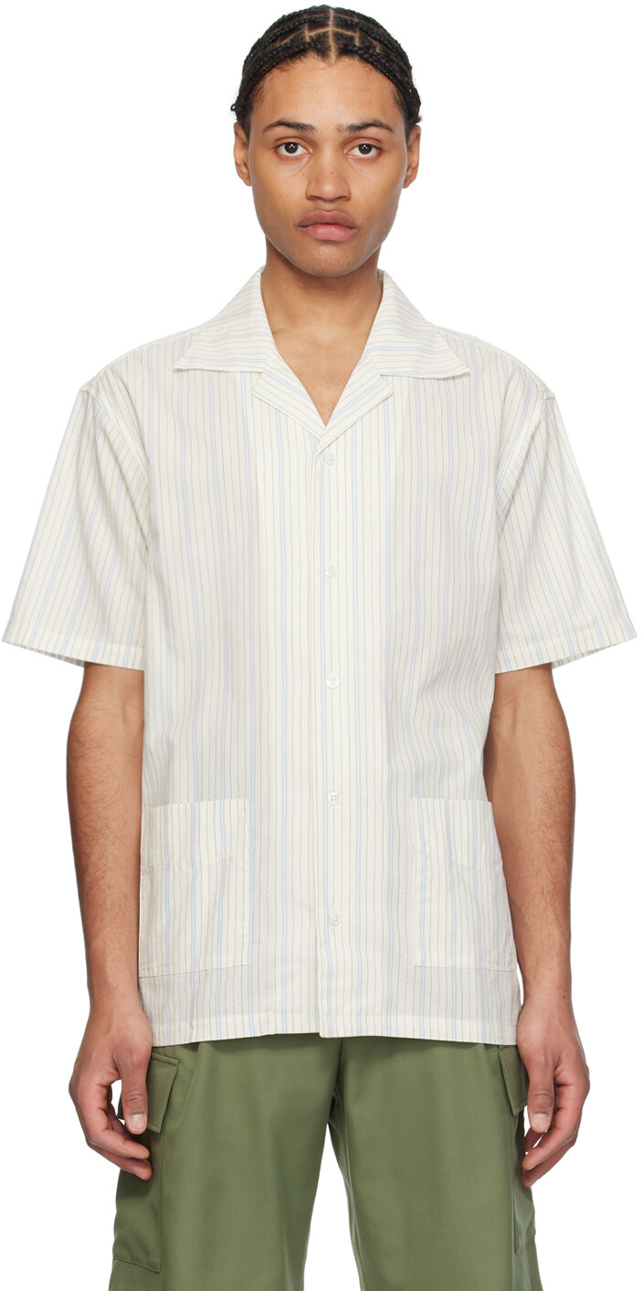 Рубашка «La Chemise Rayee» в цвете «Off-White & Blue» Drole De Monsieur
Рубашка «La Chemise Rayee» в цвете «Off-White & Blue» Drole De Monsieur