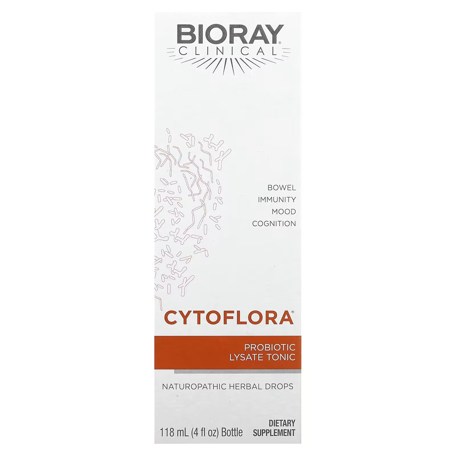 Пробиотический лизат Bioray CytoFlora Tonic, 118 мл 
Пробиотический лизат Bioray CytoFlora Tonic, 118 мл