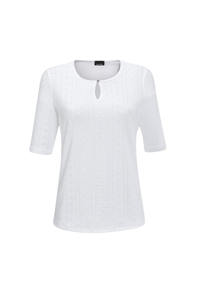 Короткий размер: женская кружевная рубашка Goldner, белый
Короткий размер: женская кружевная рубашка Goldner, белый