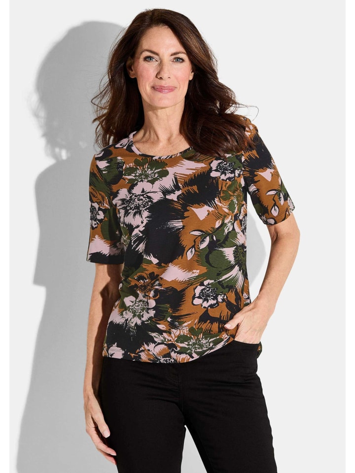 Рубашка черного / терракотового / хаки / с узором GOLDNER
Рубашка черного / терракотового / хаки / с узором GOLDNER