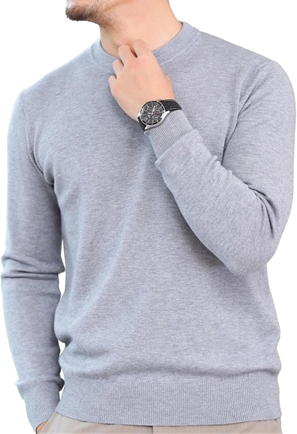 Мужской воротник-стойка вязаный пуловер с длинным рукавом Slim Fit
Мужской воротник-стойка вязаный пуловер с длинным рукавом Slim Fit