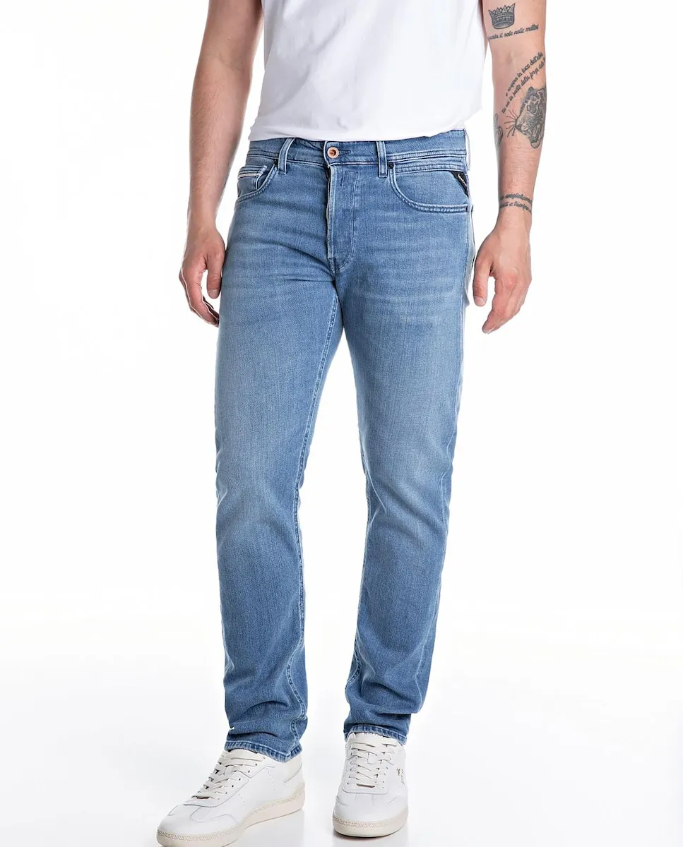 Мужские джинсы прямого кроя с пятью карманами Replay, синий
Мужские джинсы прямого кроя с пятью карманами Replay, синий