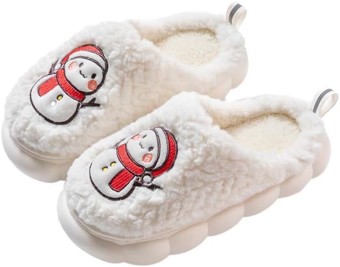 Домашние тапочки JadeRich для женщин и мужчин, милый снеговик, зимние, с мягким флисом и толстой подошвой, белый
Домашние тапочки JadeRich для женщин и мужчин, милый снеговик, зимние, с мягким флисом и толстой подошвой, белый