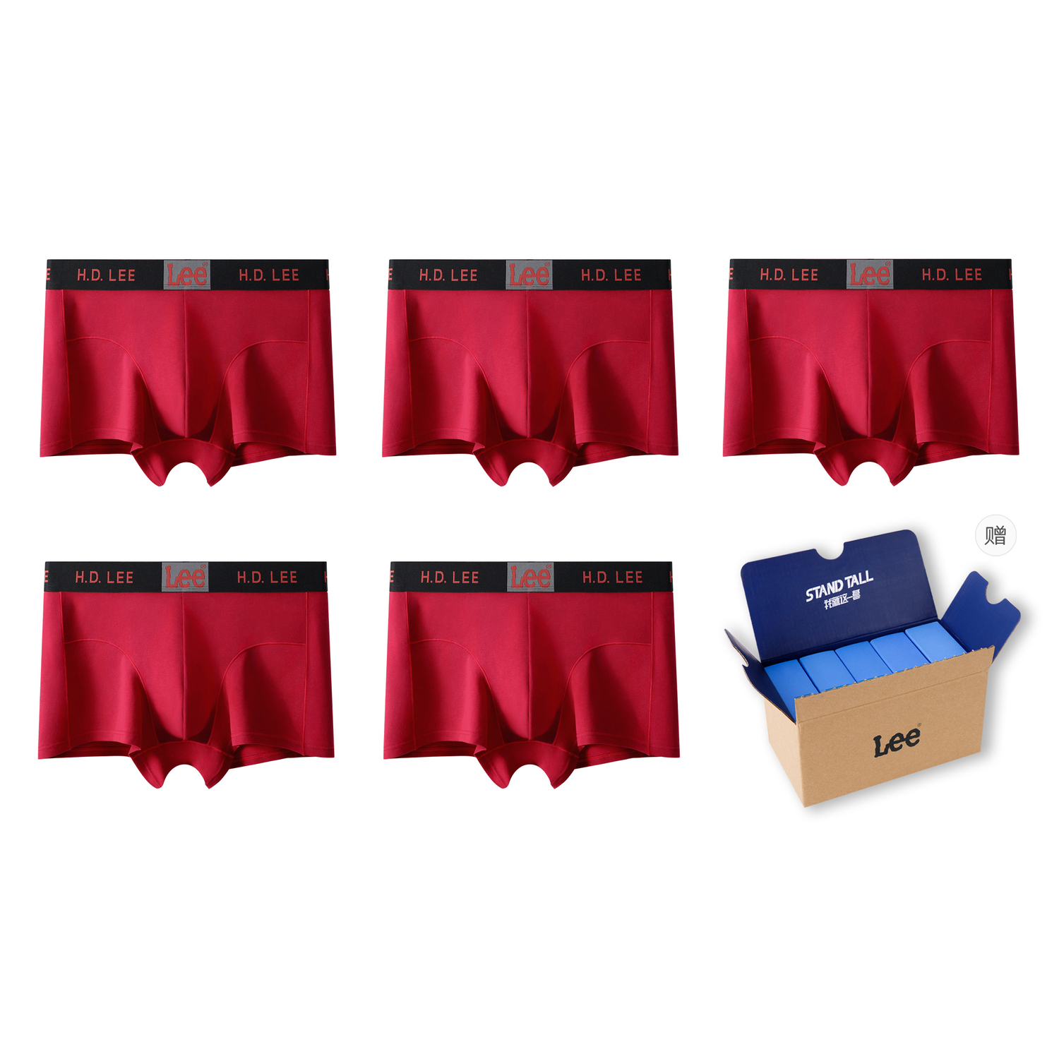 Lee Подарочный набор мужского белья 5 пар
Lee Подарочный набор мужского белья 5 пар