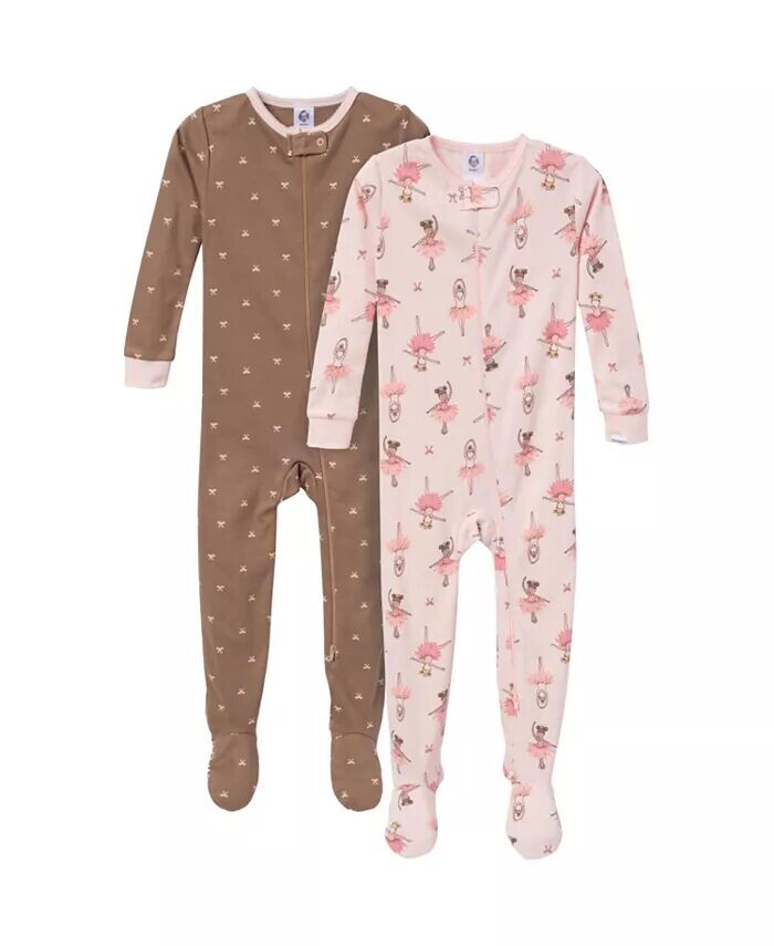 Пижама Snug Fit Footed для девочек, 2 шт., балетки Gerber, розовый
Пижама Snug Fit Footed для девочек, 2 шт., балетки Gerber, розовый
