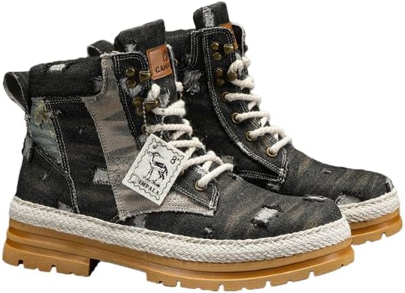 Мужские ботинки - Высокие походные кроссовки для мужчин - Водоотталкивающие камуфляжные ботинки с ортопедическими стельками - Тактическая обувь для повседневного ношения, работы или активного отдыха Hhhchpm, черный
Мужские ботинки - Высокие походные кроссовки для мужчин - Водоотталкивающие камуфляжные ботинки с ортопедическими стельками - Тактическая обувь для повседневного ношения, работы или активного отдыха Hhhchpm, черный