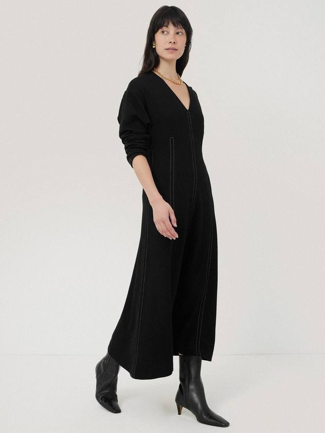 Платье с крыльями летучей мыши контрастной строчки Jigsaw, черный
Платье с крыльями летучей мыши контрастной строчки Jigsaw, черный