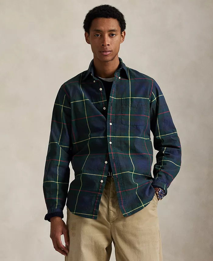 Мужская классическая рубашка в клетку Oxford Polo Ralph Lauren, синий
Мужская классическая рубашка в клетку Oxford Polo Ralph Lauren, синий