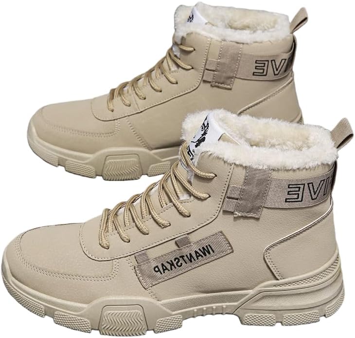 Мужские модные теплые кроссовки Hhhchpm - повседневные и стильные, с утолщенной подошвой для увеличения роста, противоскользящие и прочные, зимние теплые ботинки, бежевый
Мужские модные теплые кроссовки Hhhchpm - повседневные и стильные, с утолщенной подошвой для увеличения роста, противоскользящие и прочные, зимние теплые ботинки, бежевый