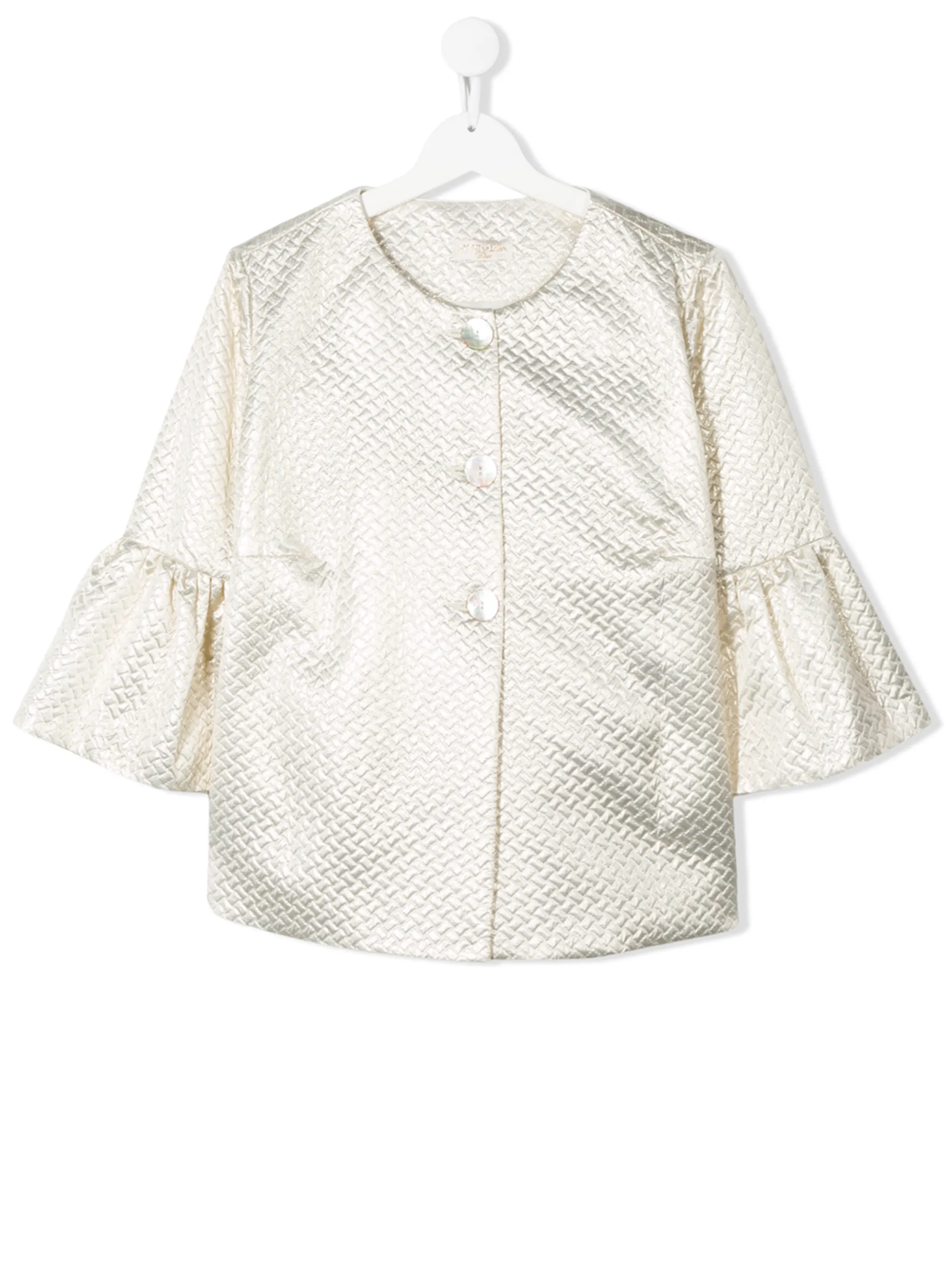 Фактурный жакет с расклешенными манжетами Monnalisa, золотистый
Фактурный жакет с расклешенными манжетами Monnalisa, золотистый