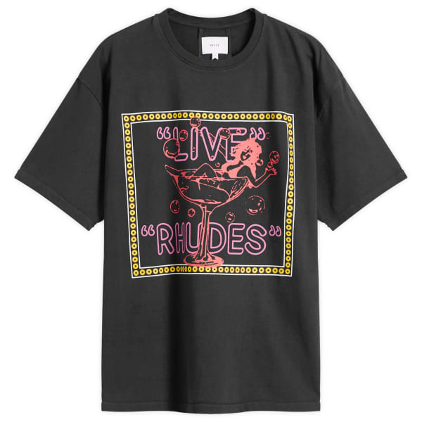 Футболка Rhude Live, винтажный черный 
Футболка Rhude Live, винтажный черный