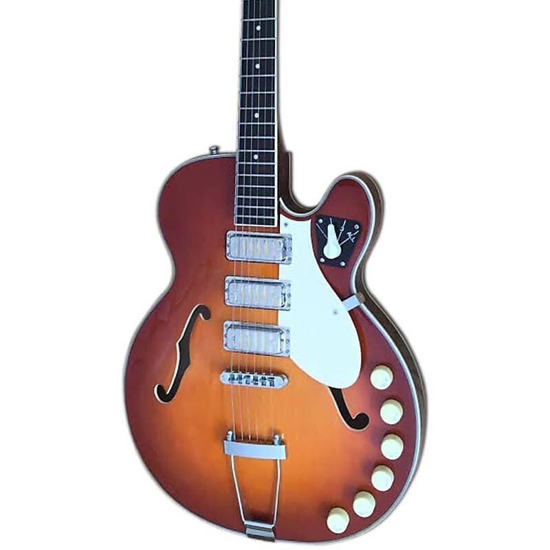 Электрогитара Airline Guitars H59 - Honeyburst - Semi-Hollow Electric Guitar - NEW!
Электрогитара Airline Guitars H59 - Honeyburst - Semi-Hollow Electric Guitar - NEW!