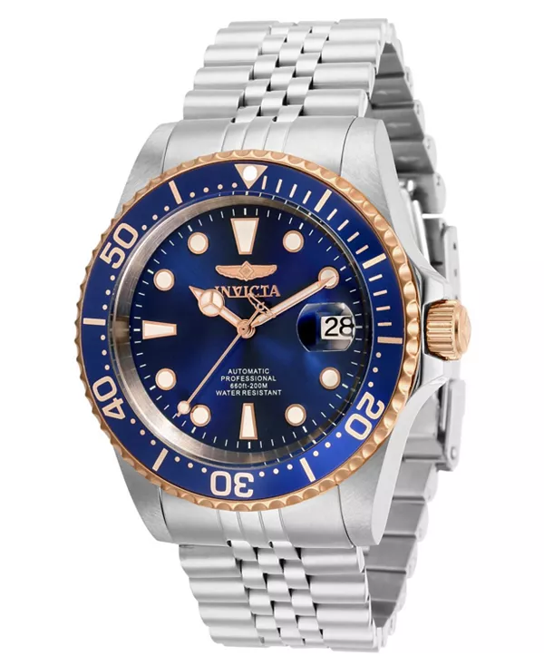 Мужские профессиональные дайверские автоматические часы с тремя стрелками, темно-синим циферблатом и браслетом из нержавеющей стали Invicta, blue
Мужские профессиональные дайверские автоматические часы с тремя стрелками, темно-синим циферблатом и браслетом из нержавеющей стали Invicta, blue