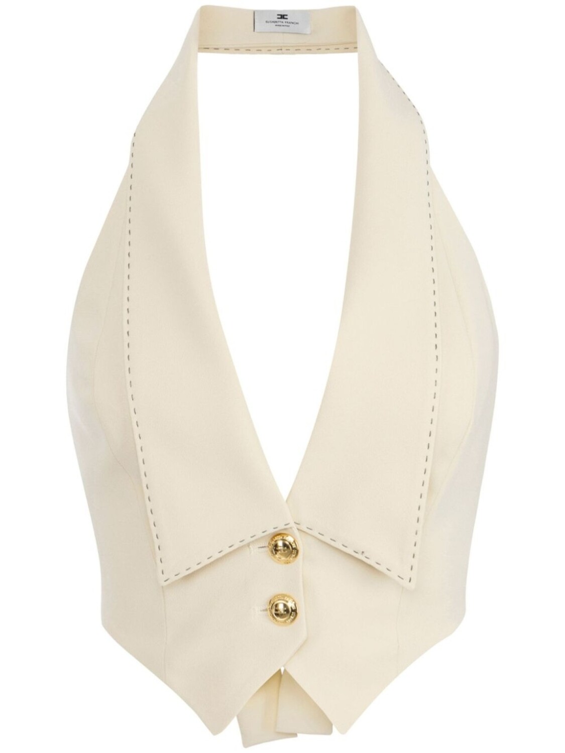 Elisabetta Franchi топ с контрастной строчкой, нейтральный
Elisabetta Franchi топ с контрастной строчкой, нейтральный